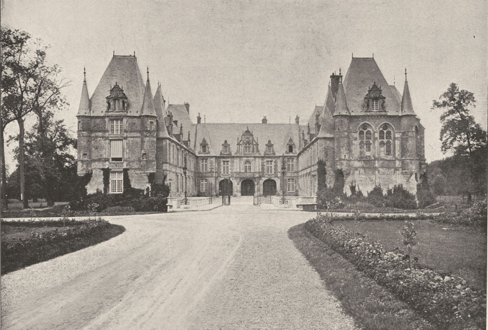 AISNE. Chateau de Marchais 1895 old antique vintage print picture